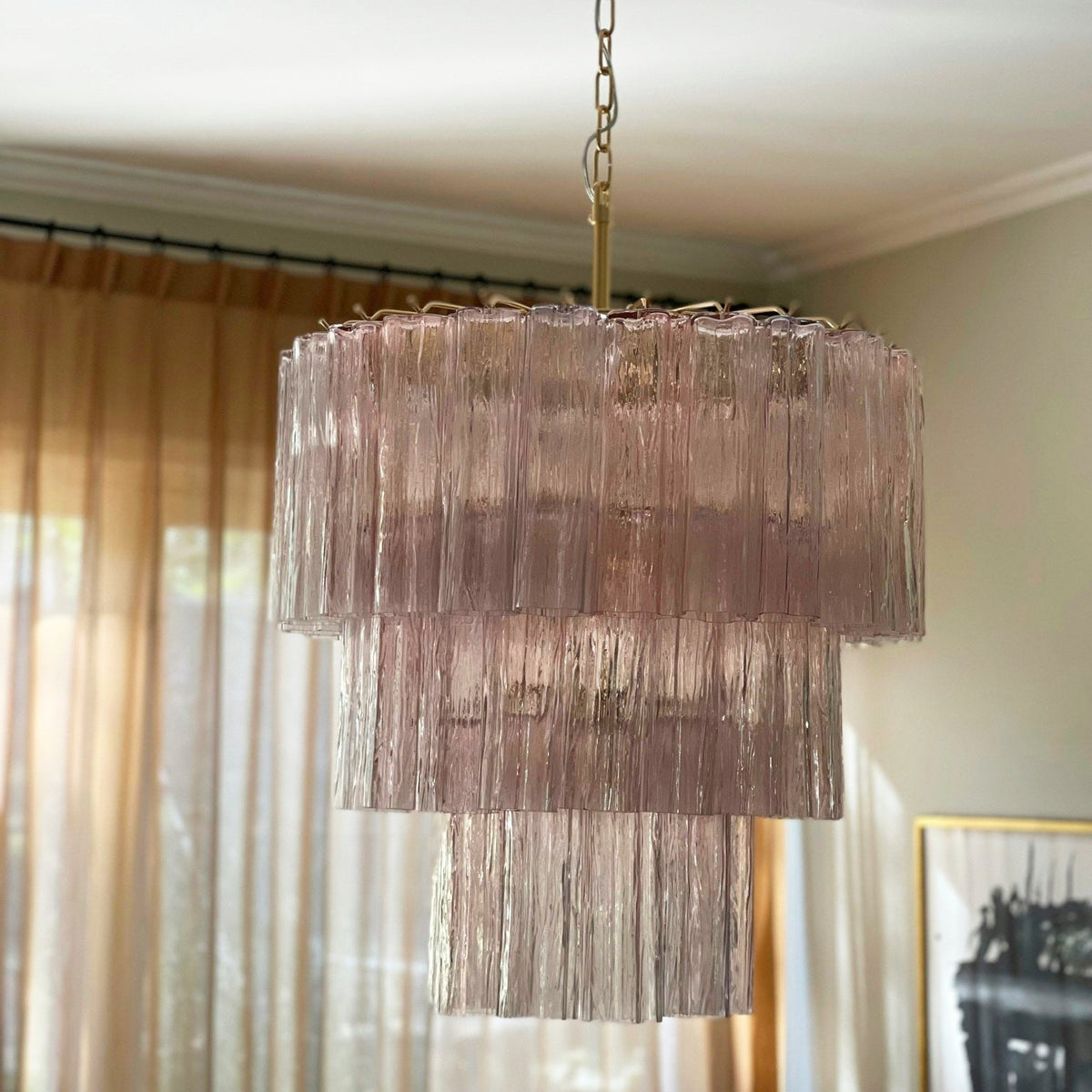 Fantastic Murano Tubes Glass Tube Chandelier