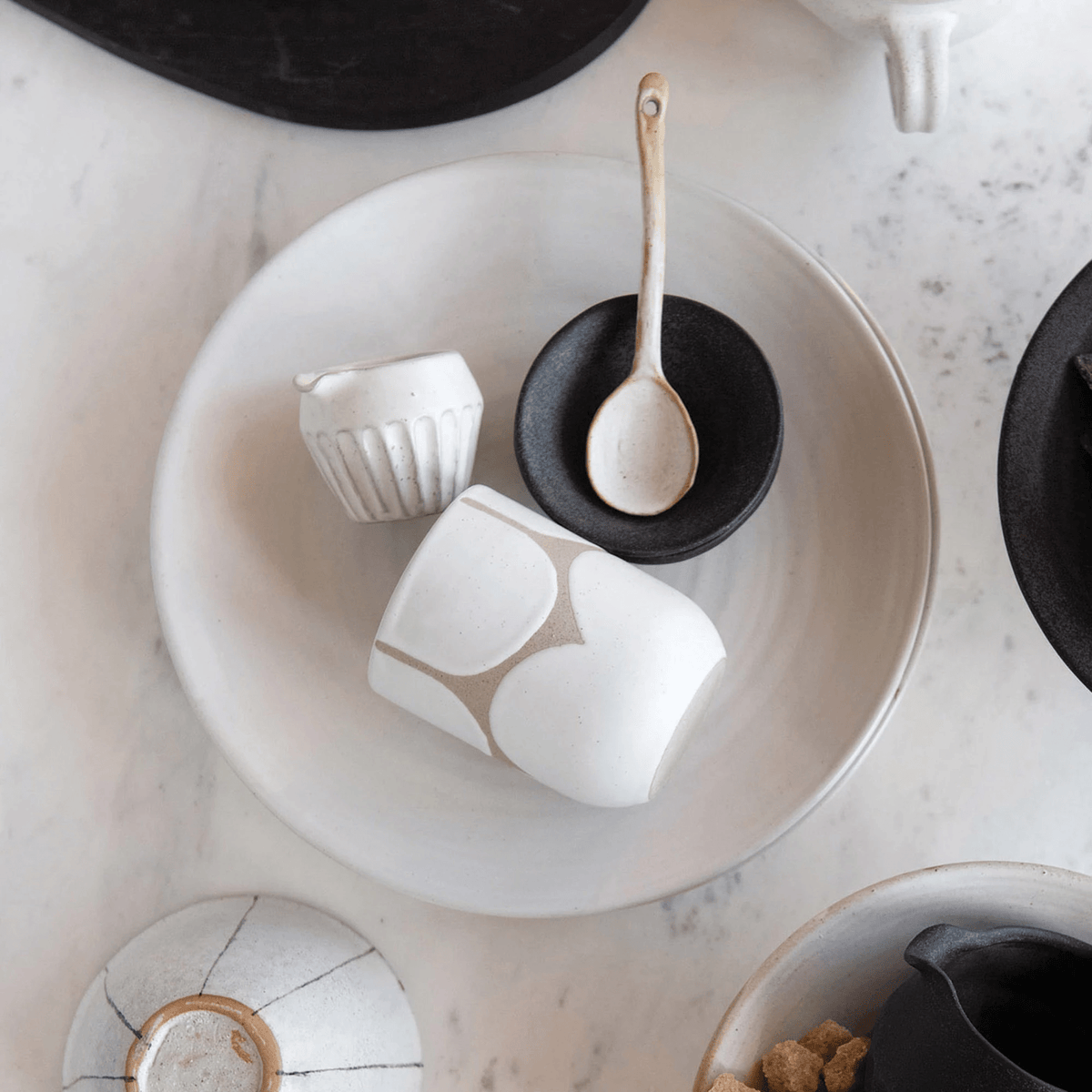 Stoneware Dinner Plate with White Matte Glaze
