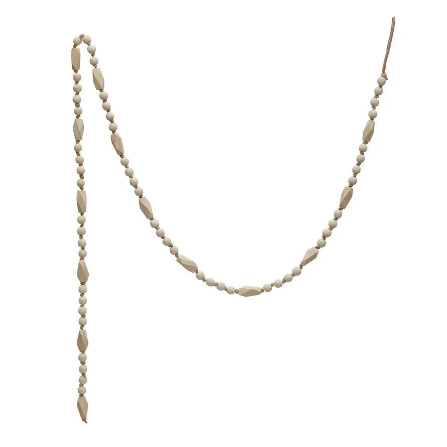 72" Paulowina Wood Bead Garland Decor