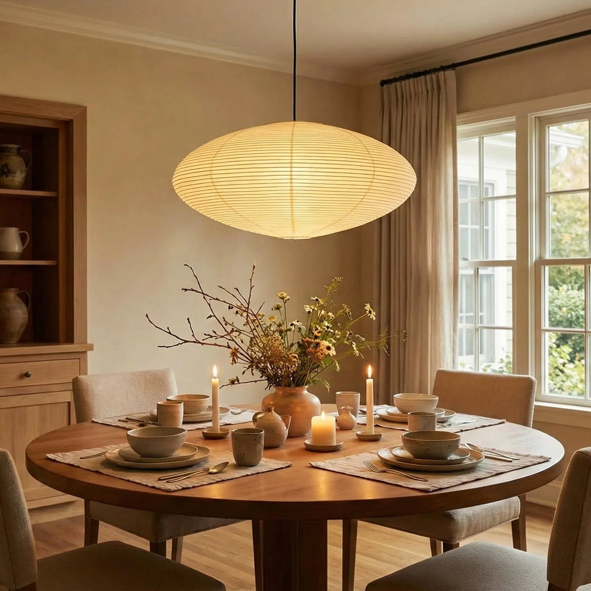 Akari Flat Shape 26A / 21A / 15A Pendant Light