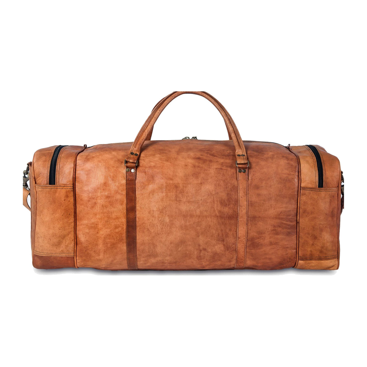 Men's Full-Grain Leather Duffel Bag – Structured Travel Carry