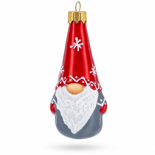 Ornement de Noël en verre lutin scandinave