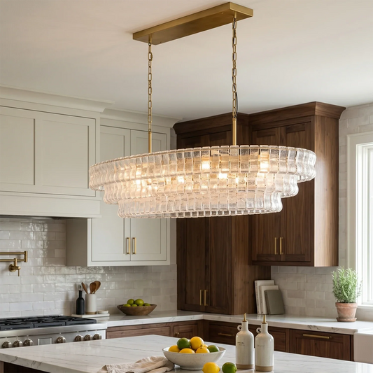 Lampadario in vetro Glacii Ring