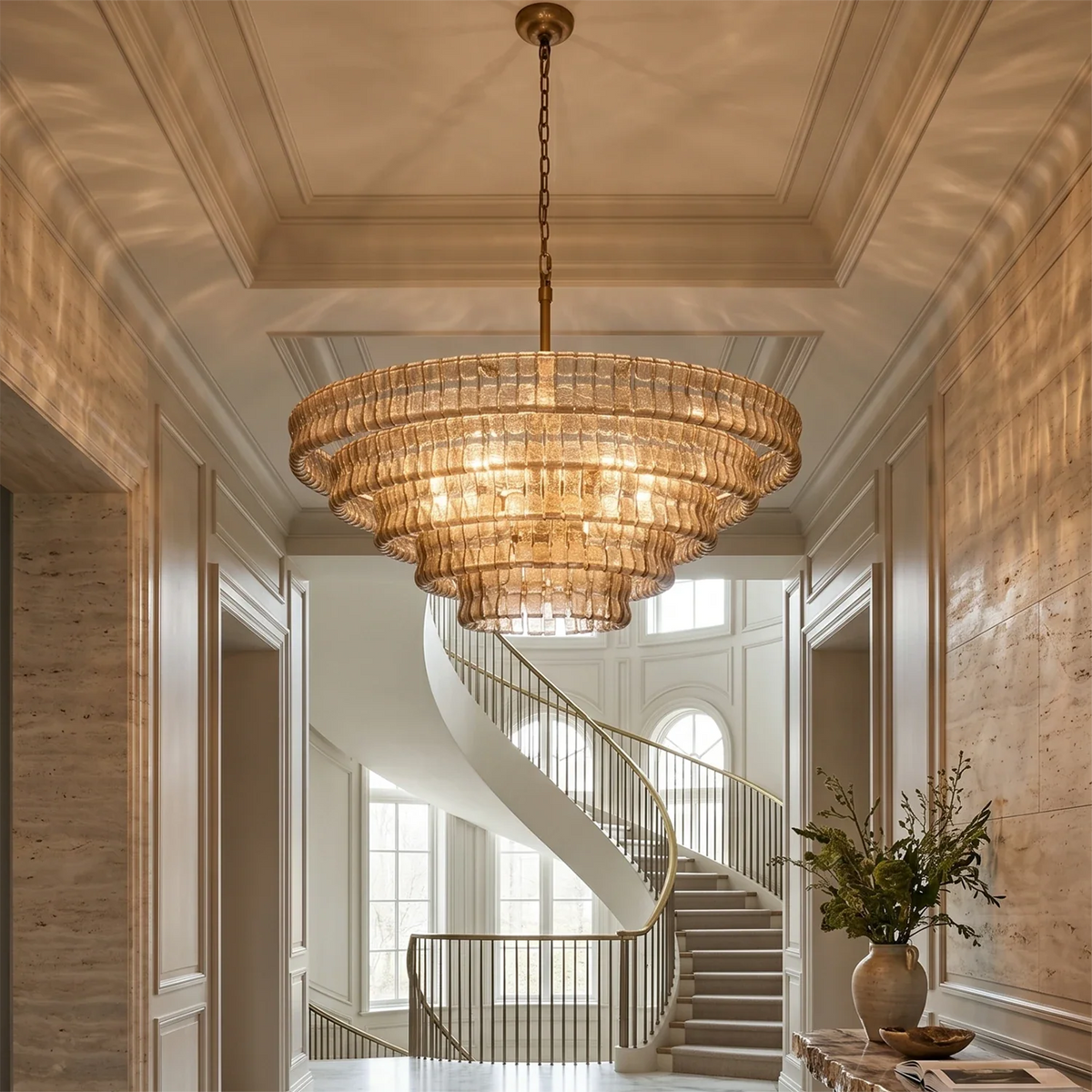 Glacii Ring Glass Chandelier