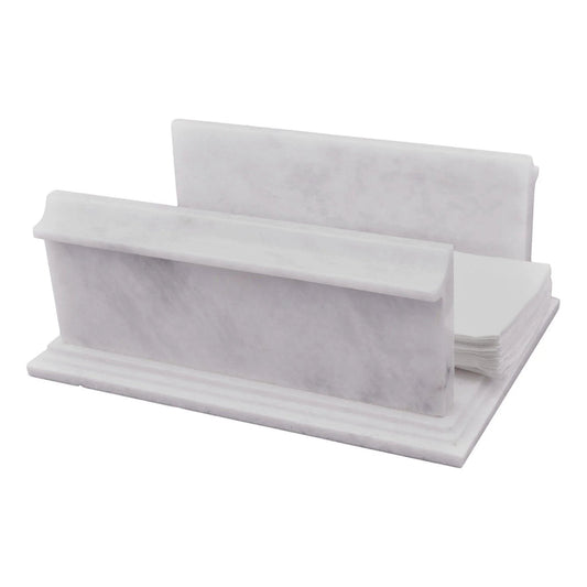 Hand Towel Holder of White Marble