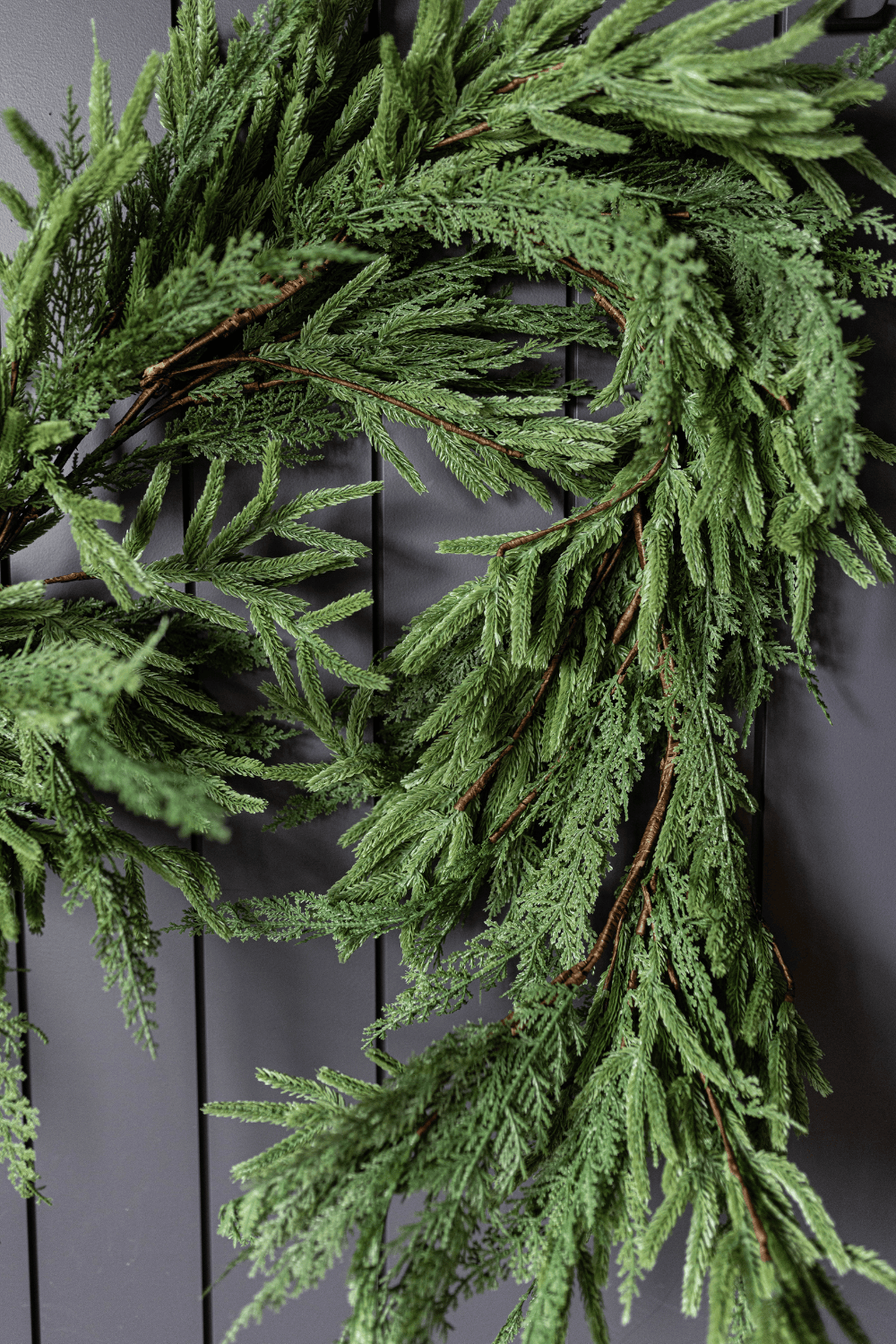 9' Norfolk & Cypress Mix Real Touch Faux Christmas Garland