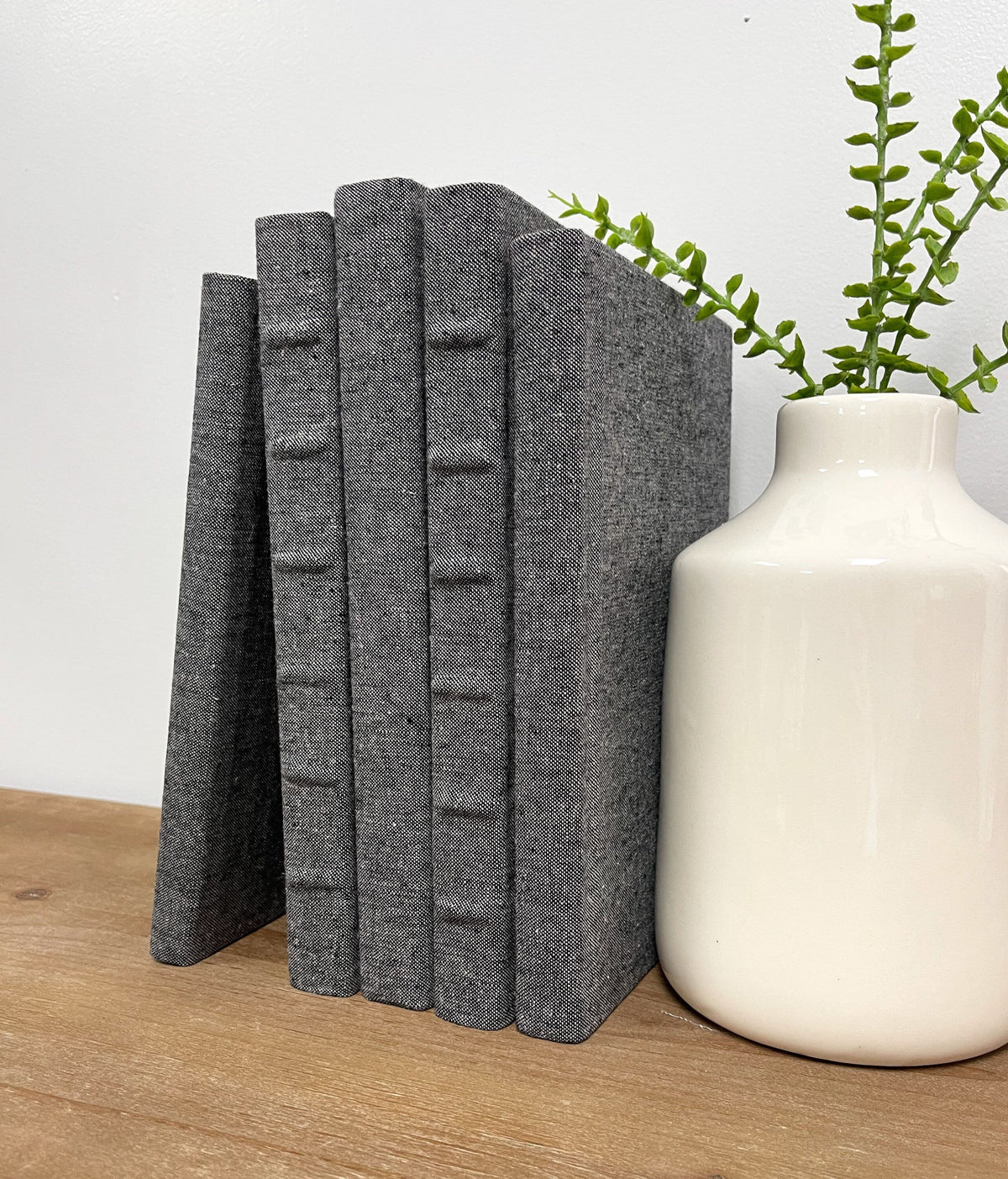 Linen Covered Decorative Books for Shelf Decor