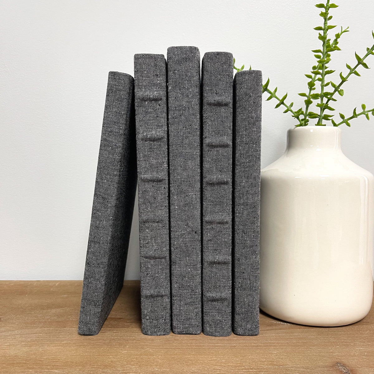 Linen Covered Decorative Books for Shelf Decor