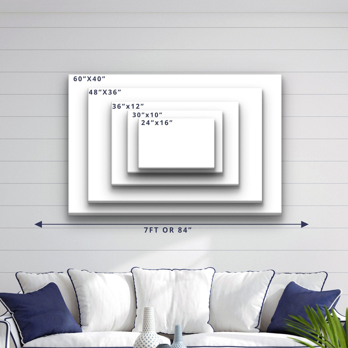 Marthas Vineyard Canvas Print - Nautical Signal Flags & Coordinates