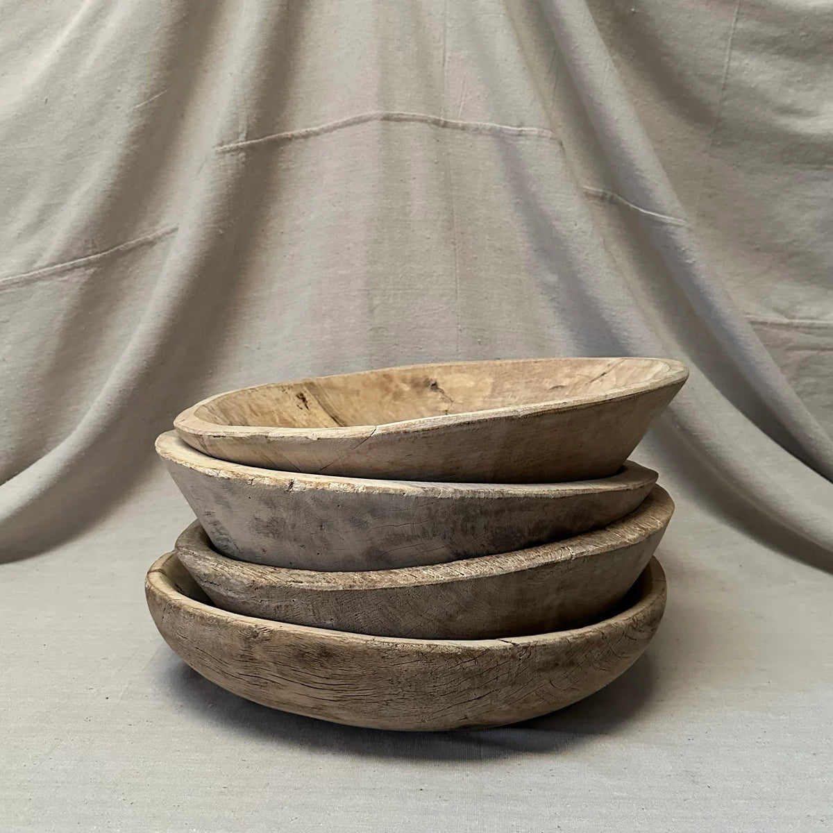 Antique Primitive Wooden Dough Bowl