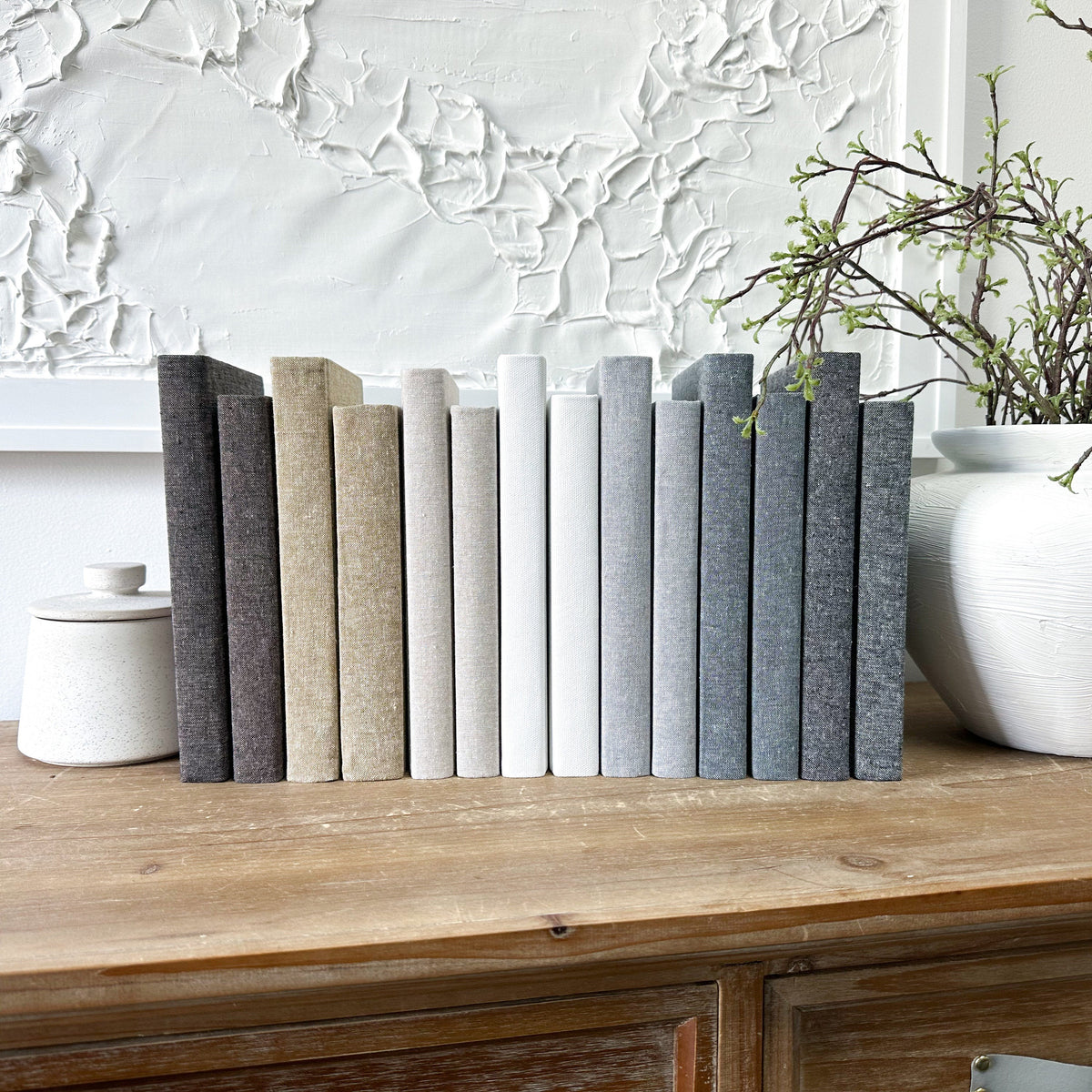 Mix & Match Linen Covered Decorative Books