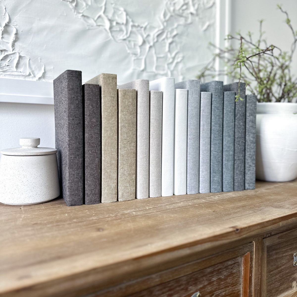 Mix & Match Linen Covered Decorative Books