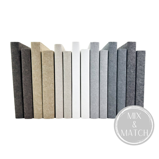 Mix & Match Linen Covered Decorative Books