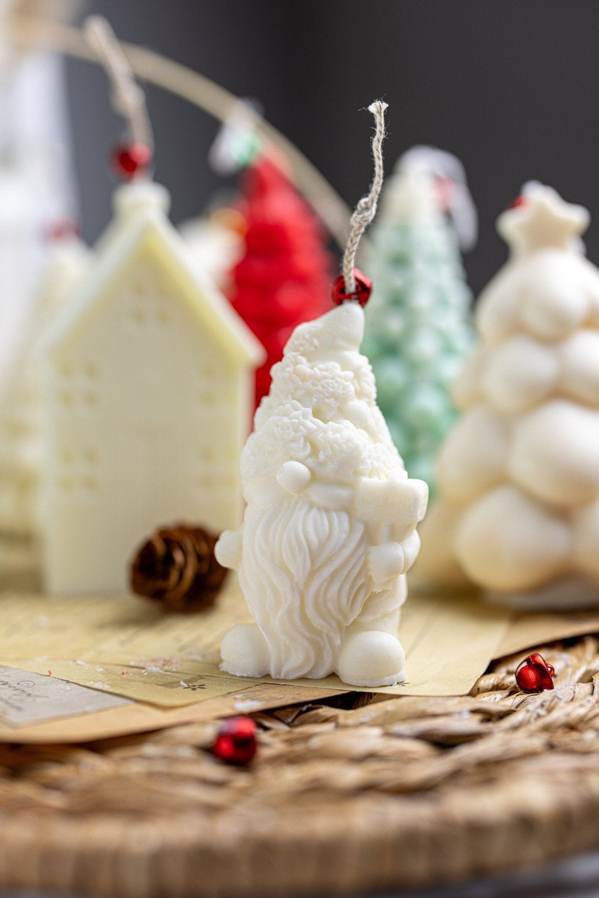 Gnome Candle Set – Handmade Hand-Poured Christmas Gnomes for Holiday Decor & Gifts