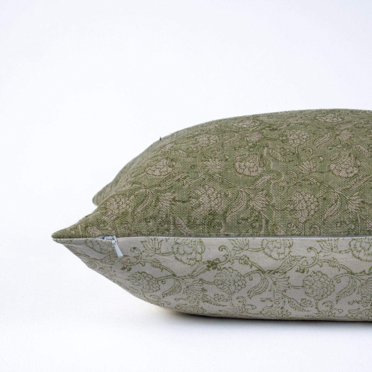 Indian Blockprinted Cotton Lumbar Pillow Cover, Modern Boho Decor