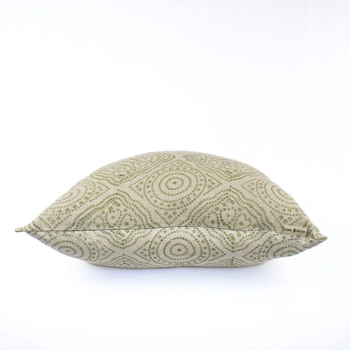 Block Printed Linen Cotton Pillow, Linen Cushion Cover, Indian Design, Artisan Couch Or Bed Throw Style, New Home Present - JIJA FOREST BL