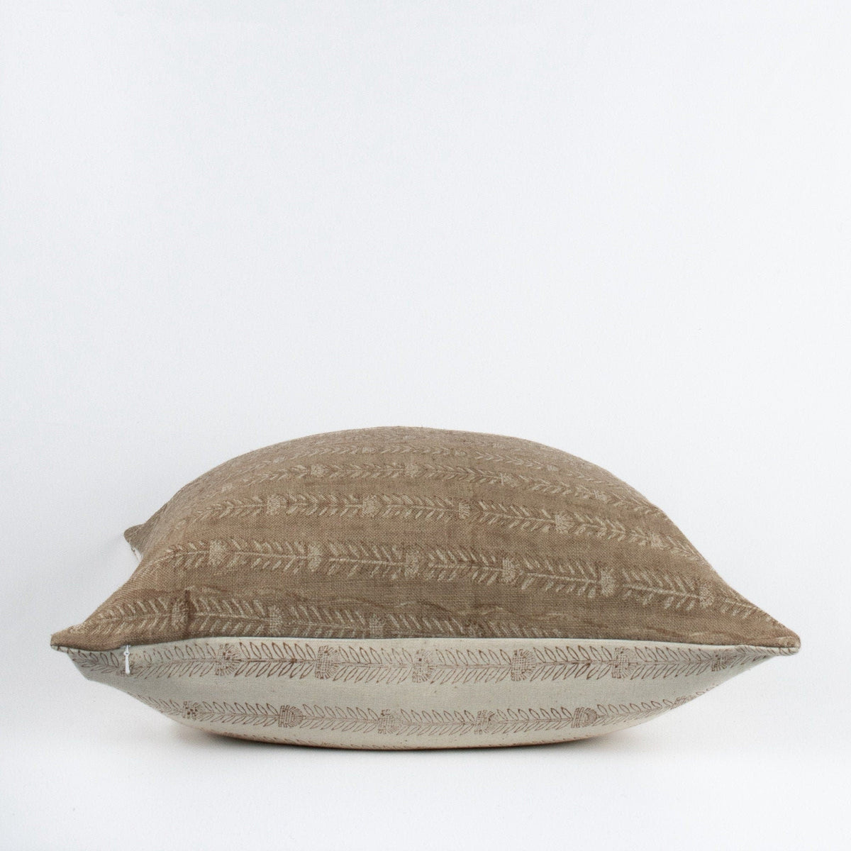 Indian Blockprint, Cozy Linen With Cotton-Backed Cushion, Festive Couch Or Chair Pillow, Holiday Pillow Cover For New House - BELA SLATE