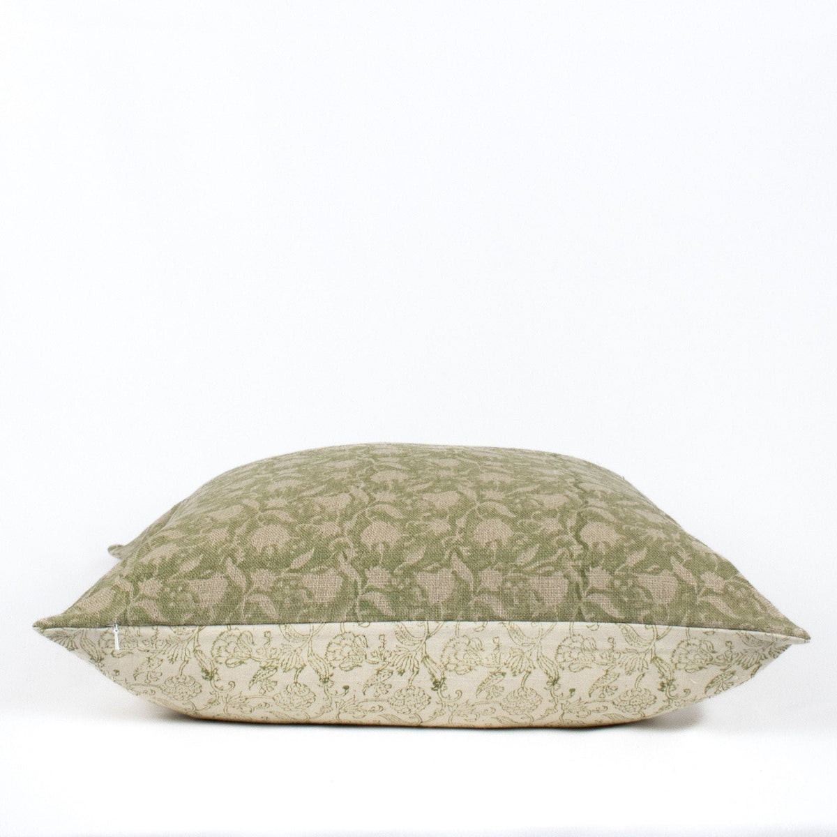 Hand Block Printed Cover, Linen Fabric, Indian Floral Or Geometric Cushion, Boho Lumbar Pillow Decor, New House Gift Ideas - URVI FOREST OL