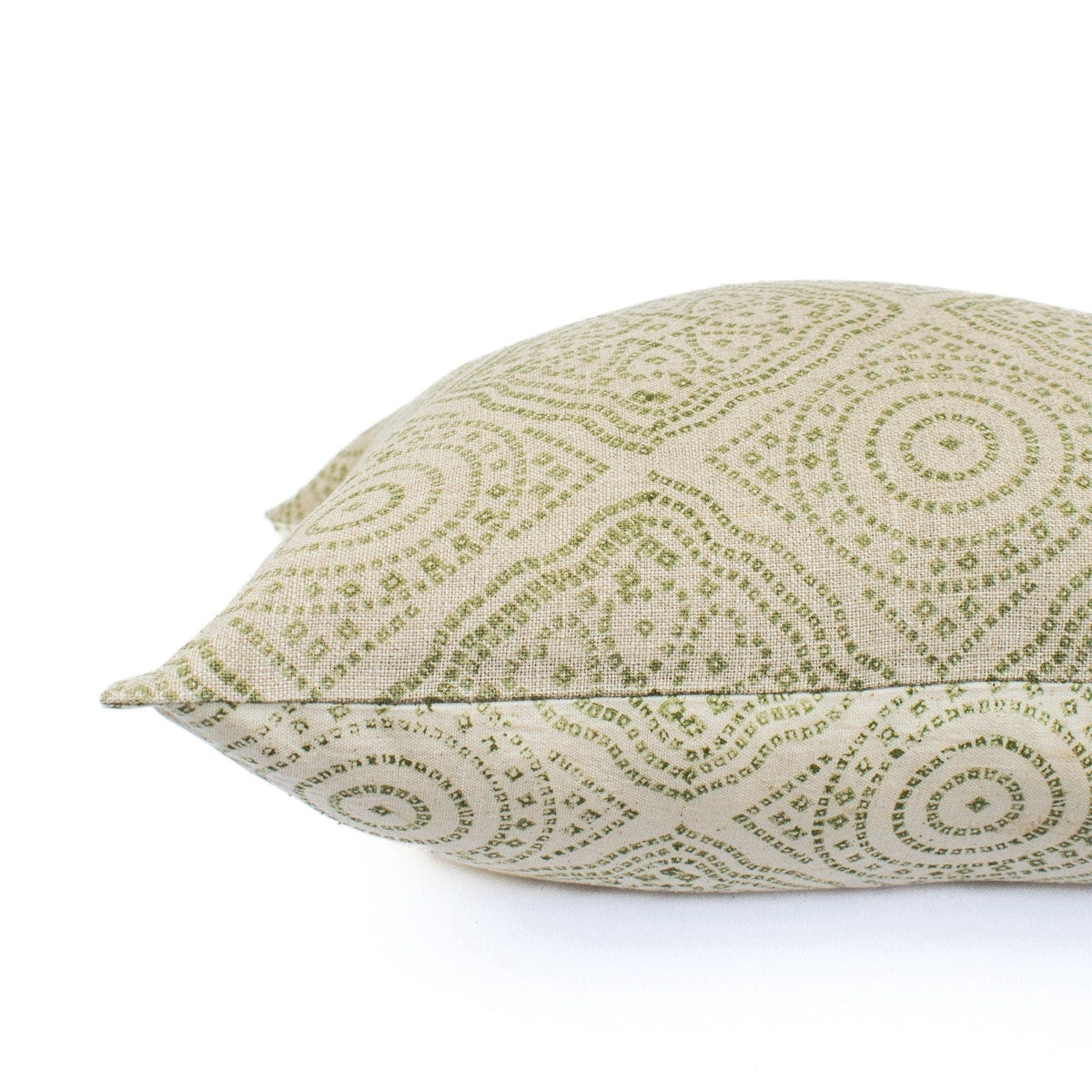 Block Printed Linen Cotton Pillow, Linen Cushion Cover, Indian Design, Artisan Couch Or Bed Throw Style, New Home Present - JIJA FOREST BL