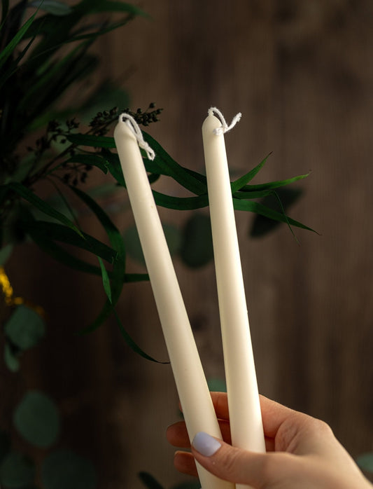 Bougies cierges – Bougie en cire de soja, décoration parfumée pour table et mariage