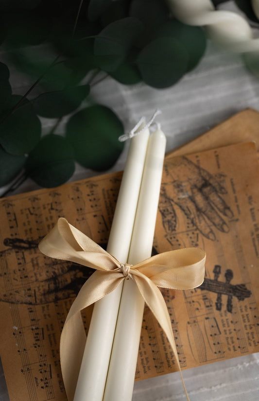 Bougies cierges – Bougie en cire de soja, décoration parfumée pour table et mariage