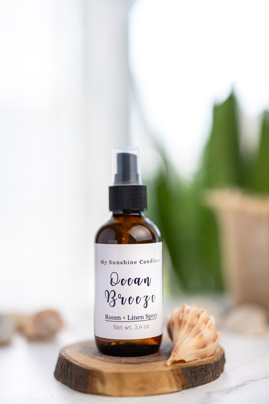 4oz Room Spray – Glass Amber Bottle – Fabric & Room Freshener Set – Seasonal Scents Gift
