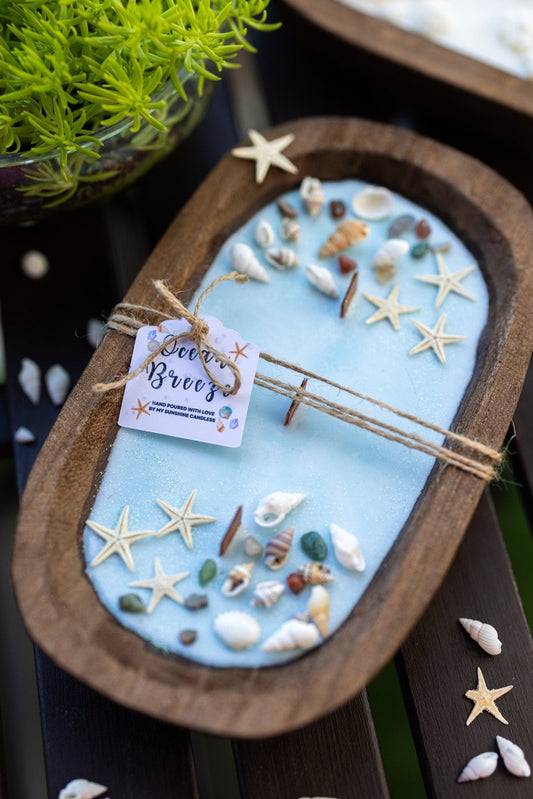 Handcrafted Seashell & Starfish Soy Wax Candle