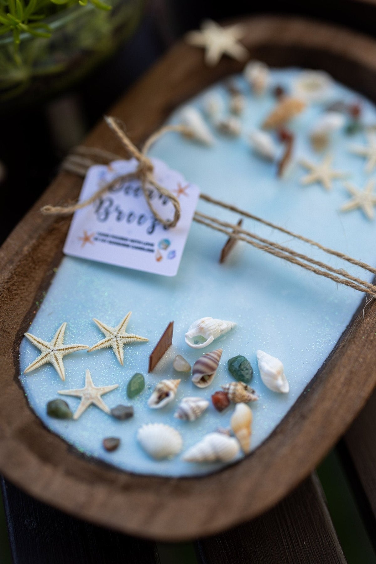 Handcrafted Seashell & Starfish Soy Wax Candle