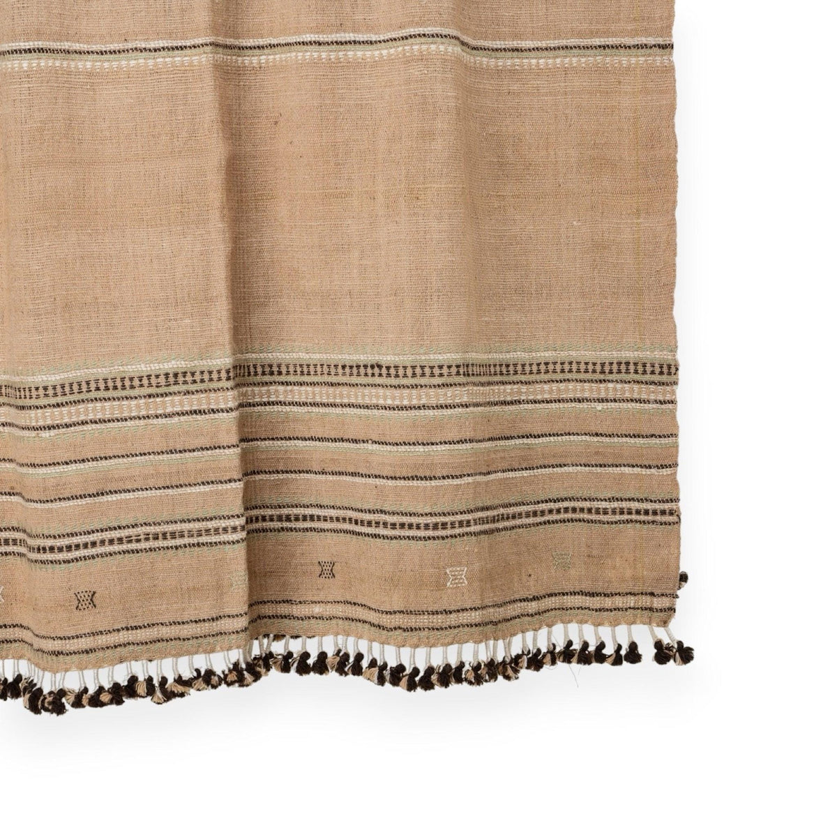Rust Orange Indian Wool Throw Blanket, Handwoven Couch Coverlet with Warm Bedroom Accent - SUNSTONE
