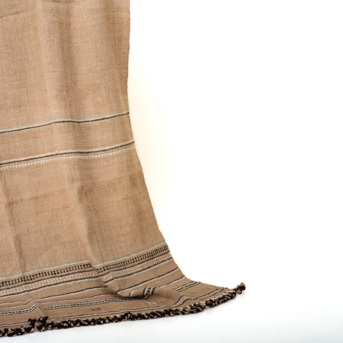 Rust Orange Indian Wool Throw Blanket, Handwoven Couch Coverlet with Warm Bedroom Accent - SUNSTONE