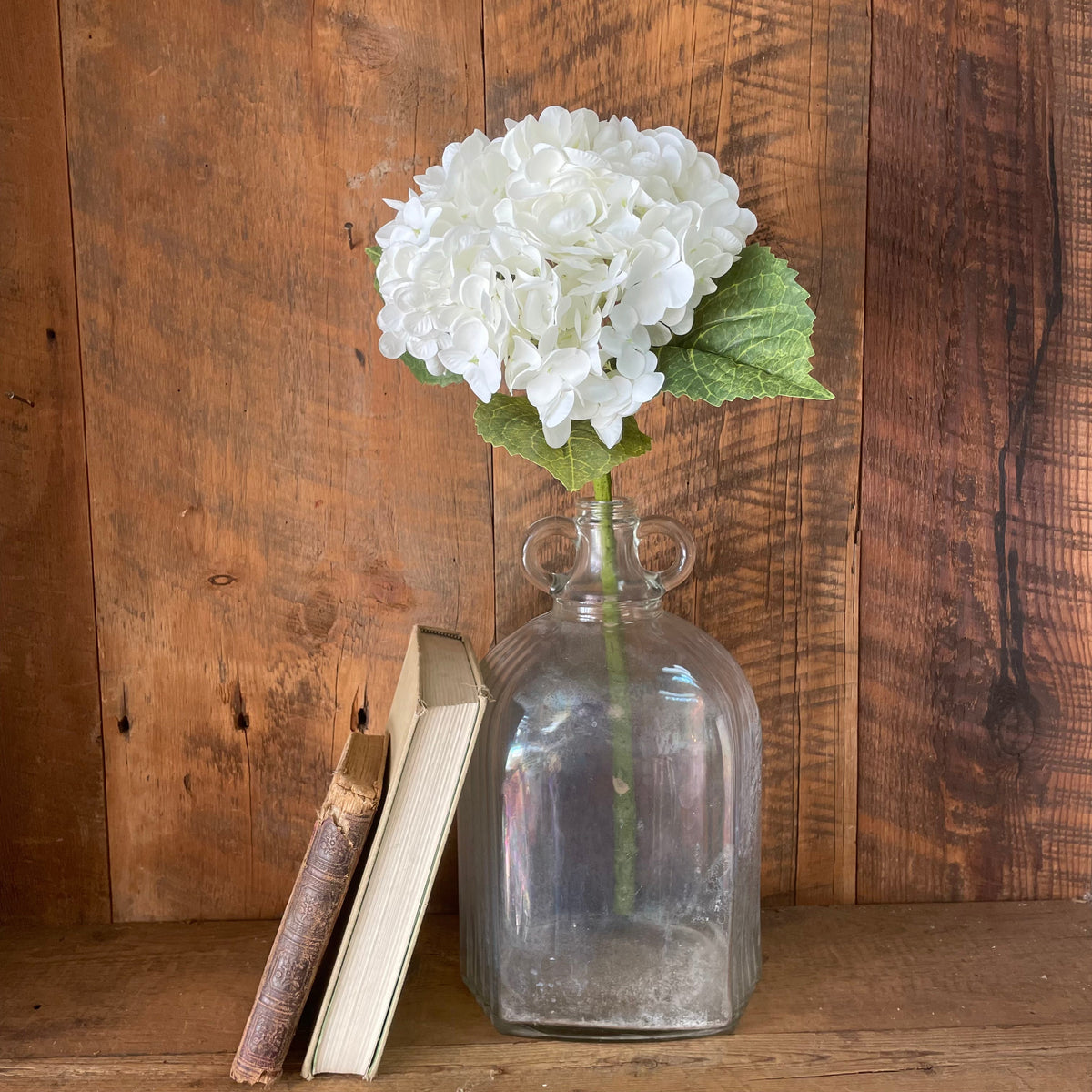 White Hydrangea Single Stem Real Touch
