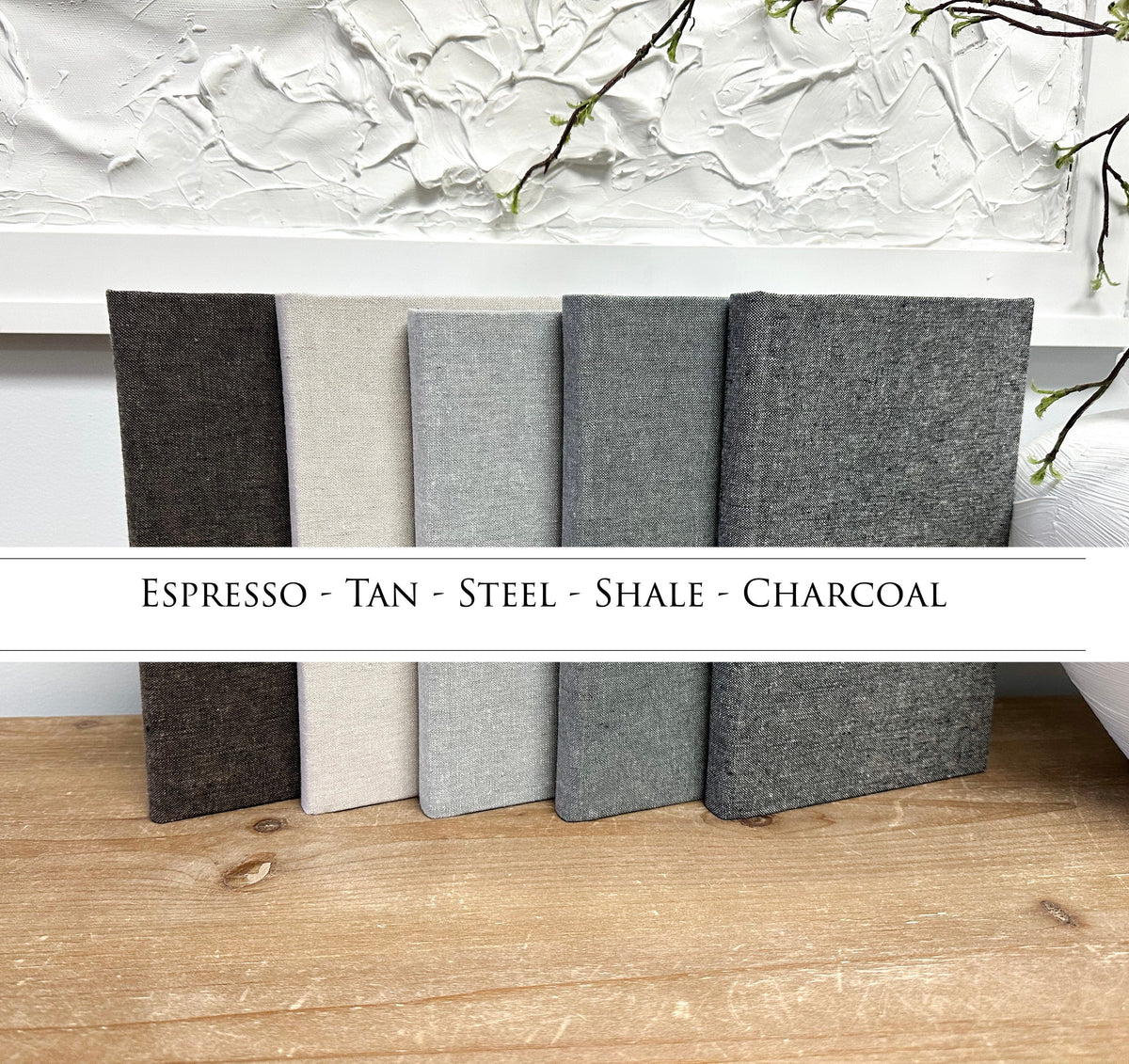Skinny Fabric Covered Books