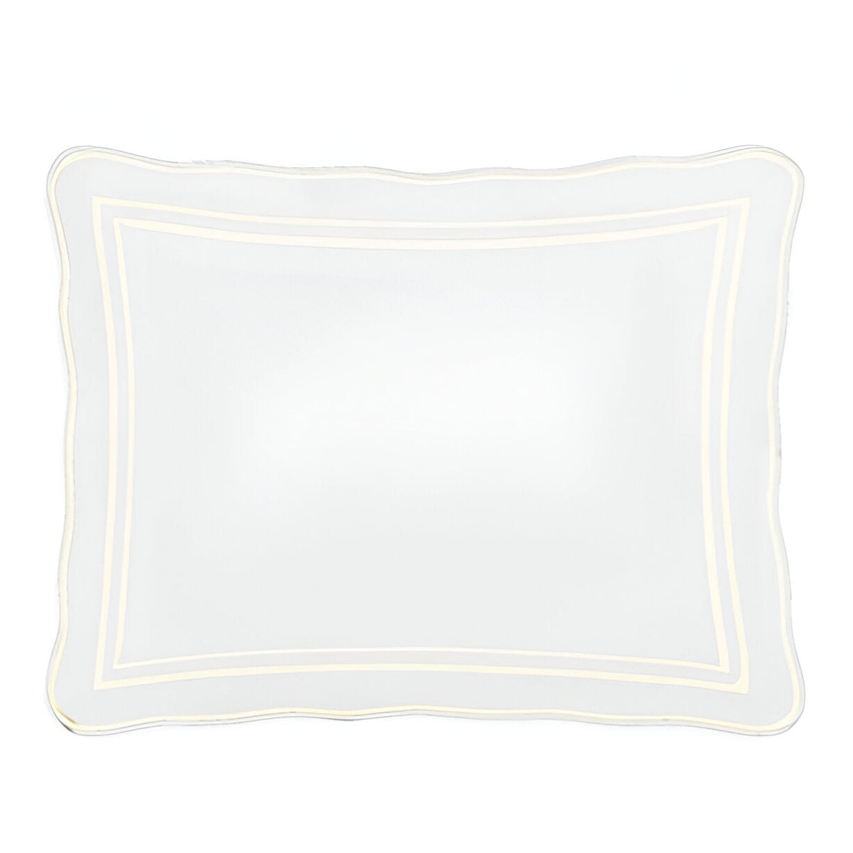 400TC Wavy Embroidery & Border Cotton Sateen Solid Duvet Cover Set