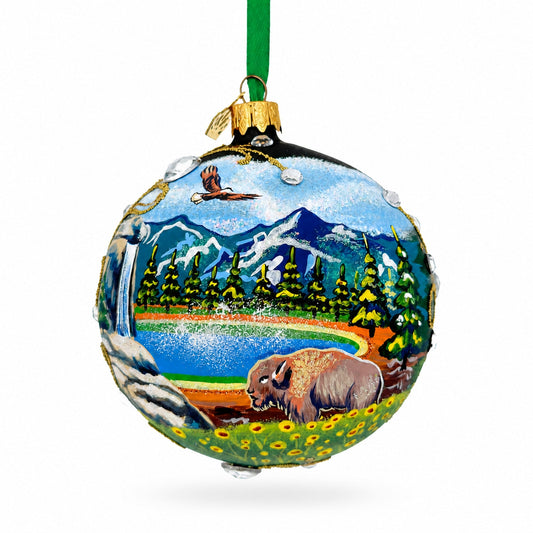 Ornement de Noël en verre du parc national de Yellowstone