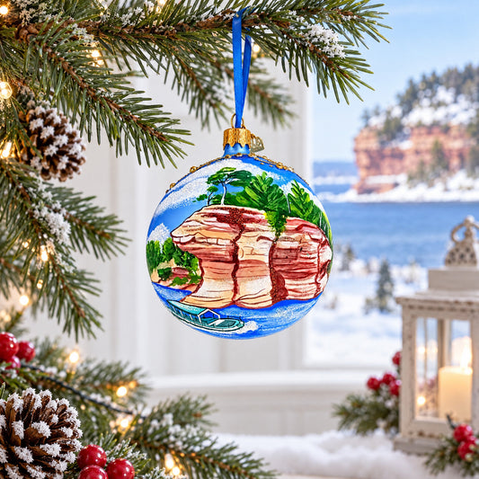 Boule de Noël en verre Wisconsin Dells