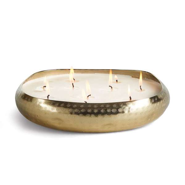 10 WICK GOLD CANDLE TRAY