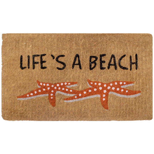 Life's a Beach Starfish Coir Doormat