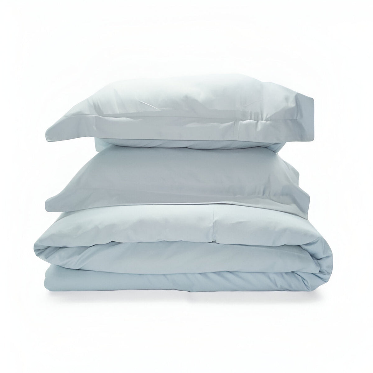 400TC Sateen Solid Cotton Round Duvet Cover Set