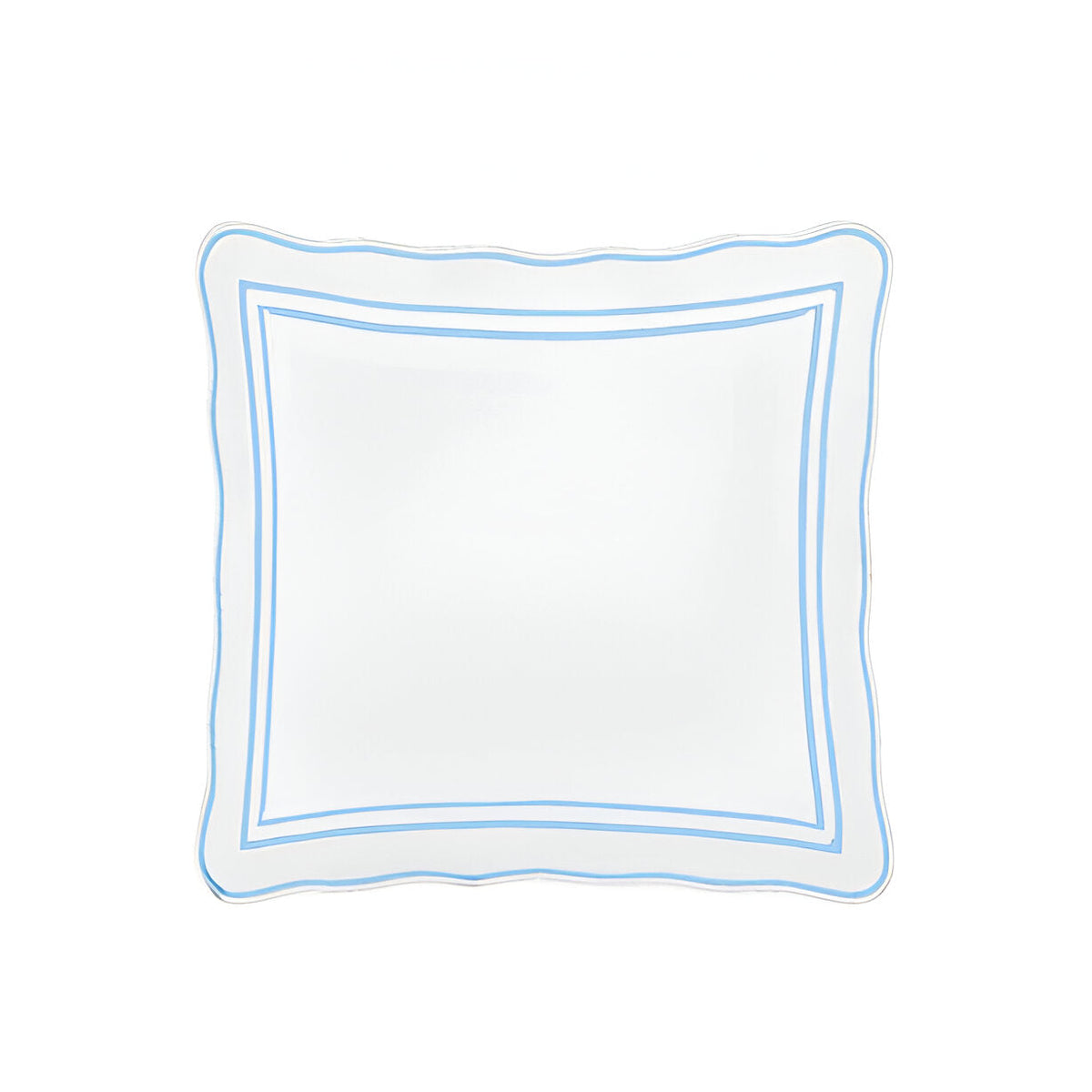 400TC Wavy Embroidery & Border Cotton Sateen Solid Duvet Cover Set