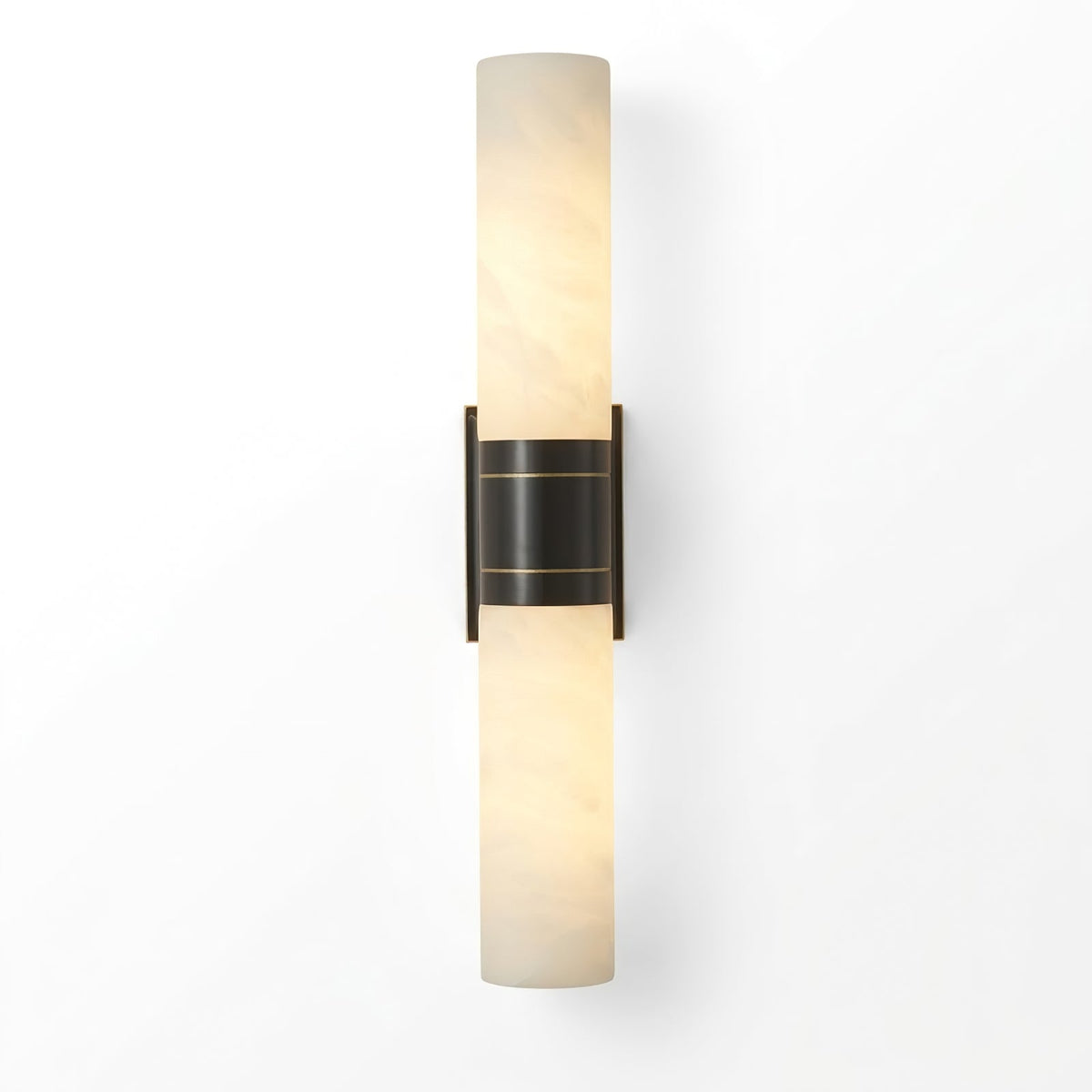 Linear Alabaster Dual Cylinder Light