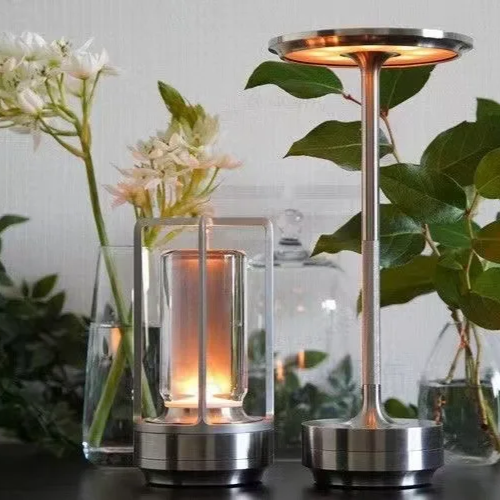 Rechargeable Touch Crystal LED Table Lamp | Aluminum Alloy Desk Light