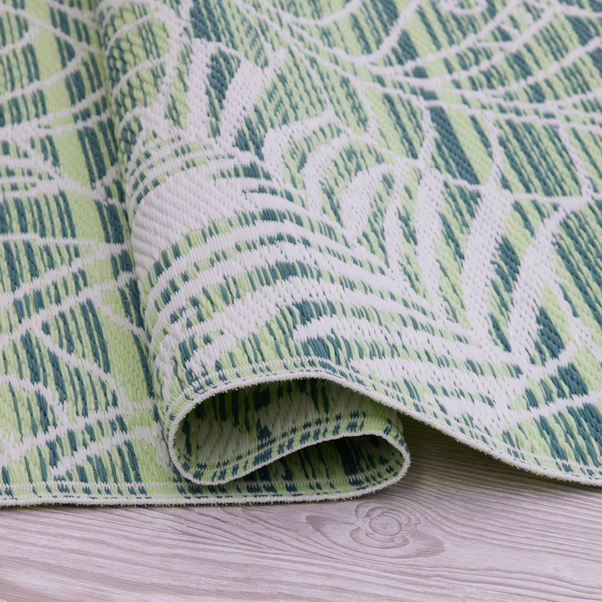 Manila - Green Floral Outdoor Rug for Patio FINAL SALE