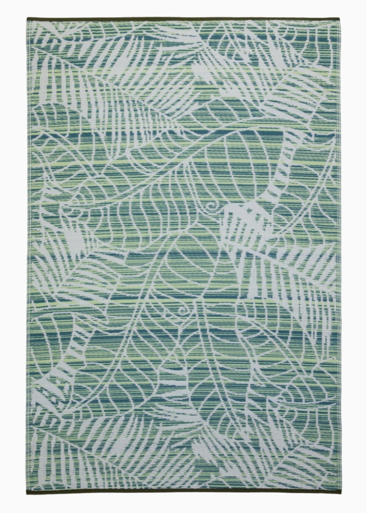 Manila - Green Floral Outdoor Rug for Patio FINAL SALE