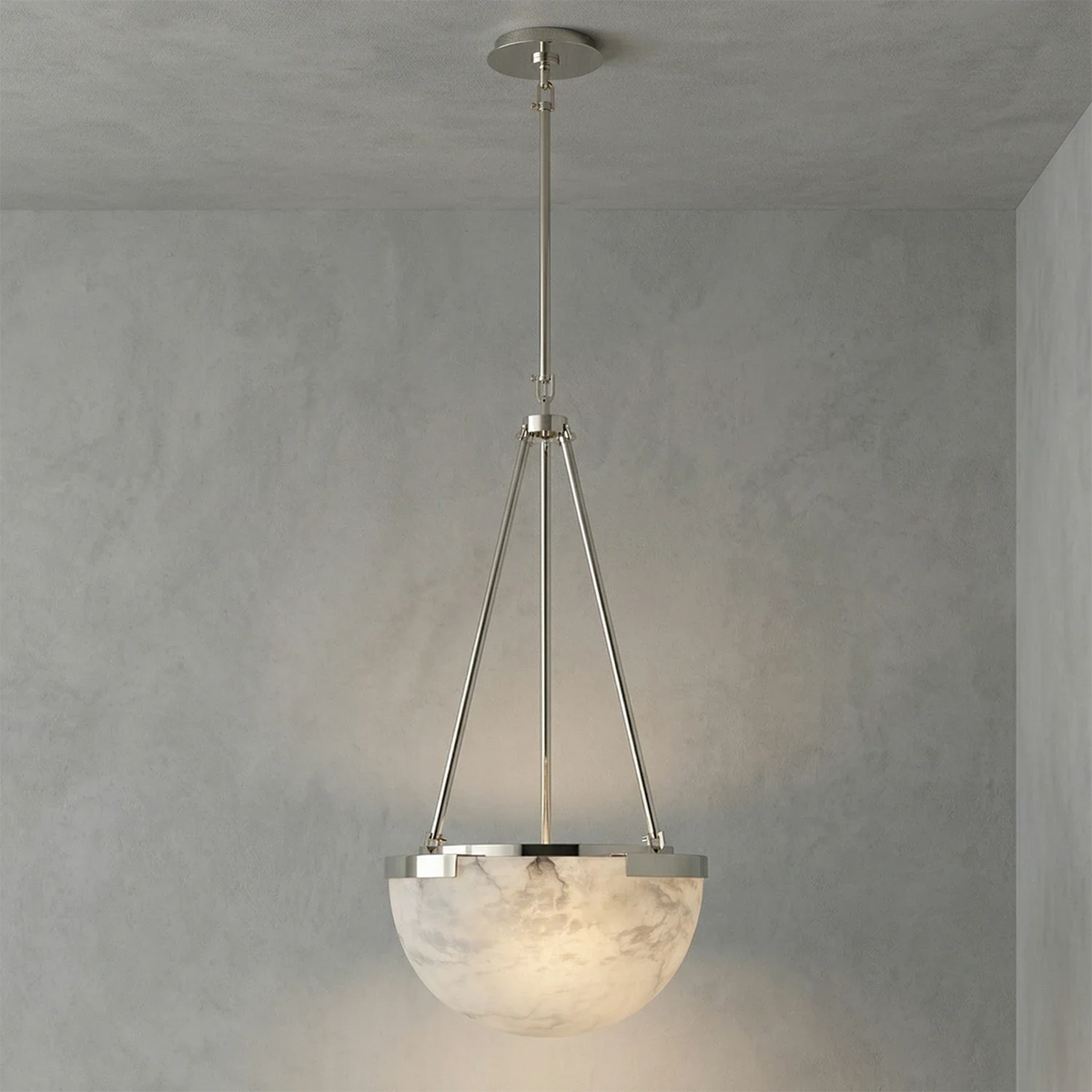 Melangee Alabaster Dome Pendant