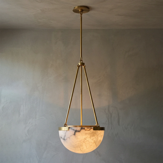 Lampadario a cupola Melangee in alabastro