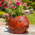 Koi Ceramic Fish Planter