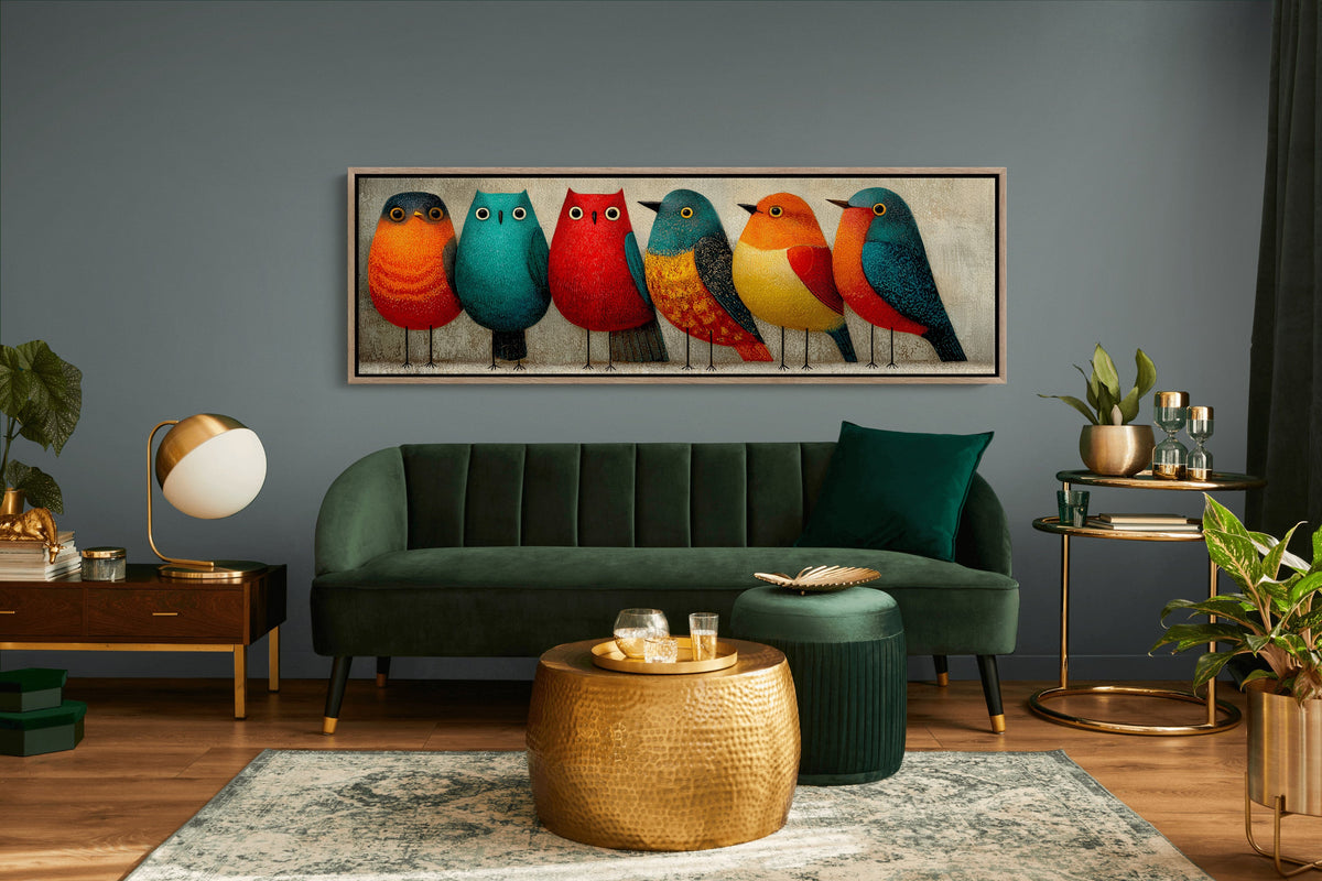 A Colorful Gathering on the Wire