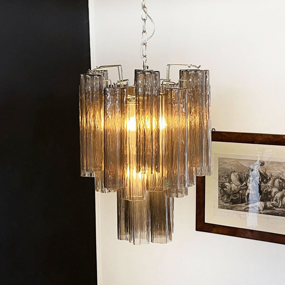 Murano Glass Tube Chandelier