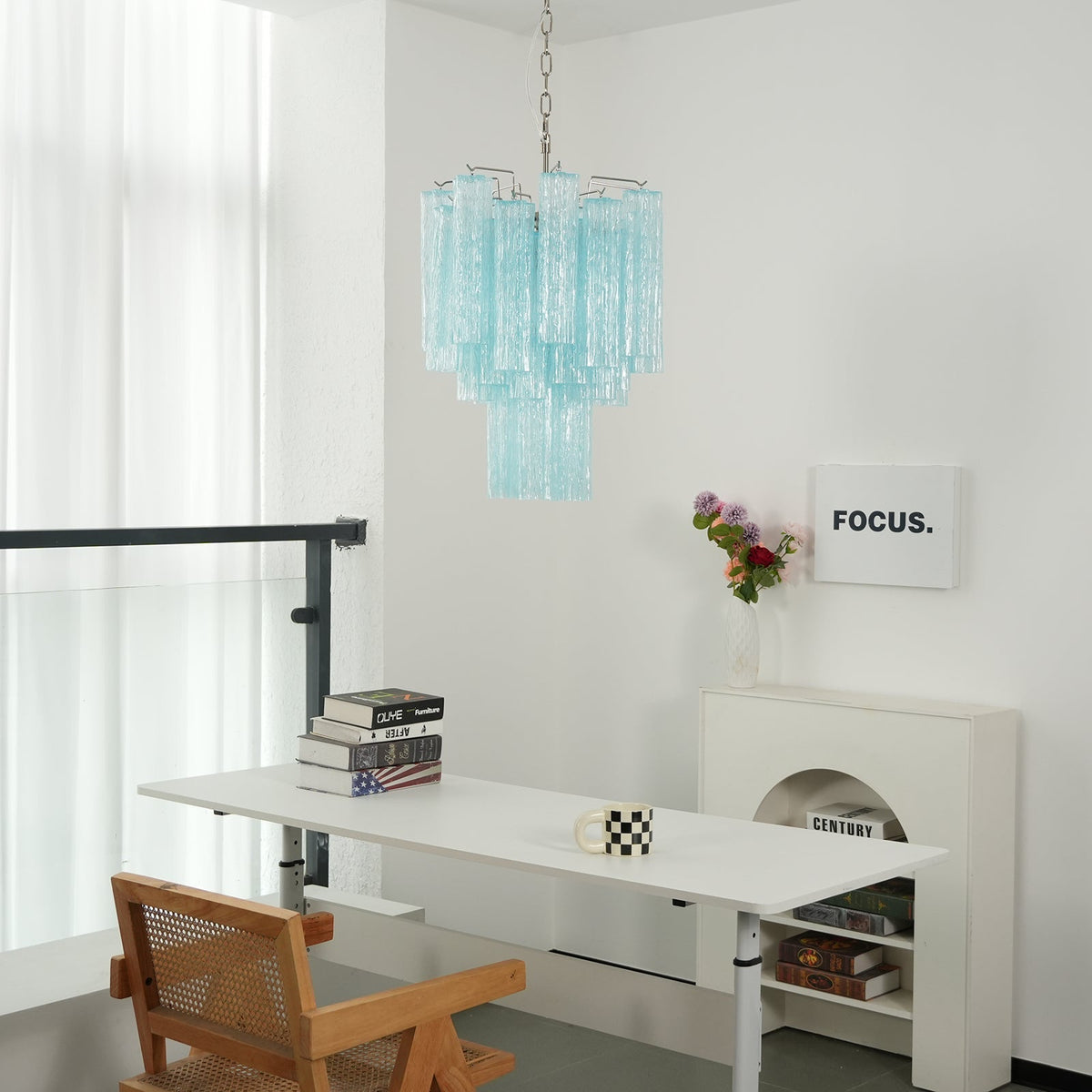 Murano Glass Tube Chandelier