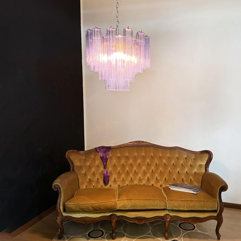 Murano Star Shaped Tube Glass Chandelier